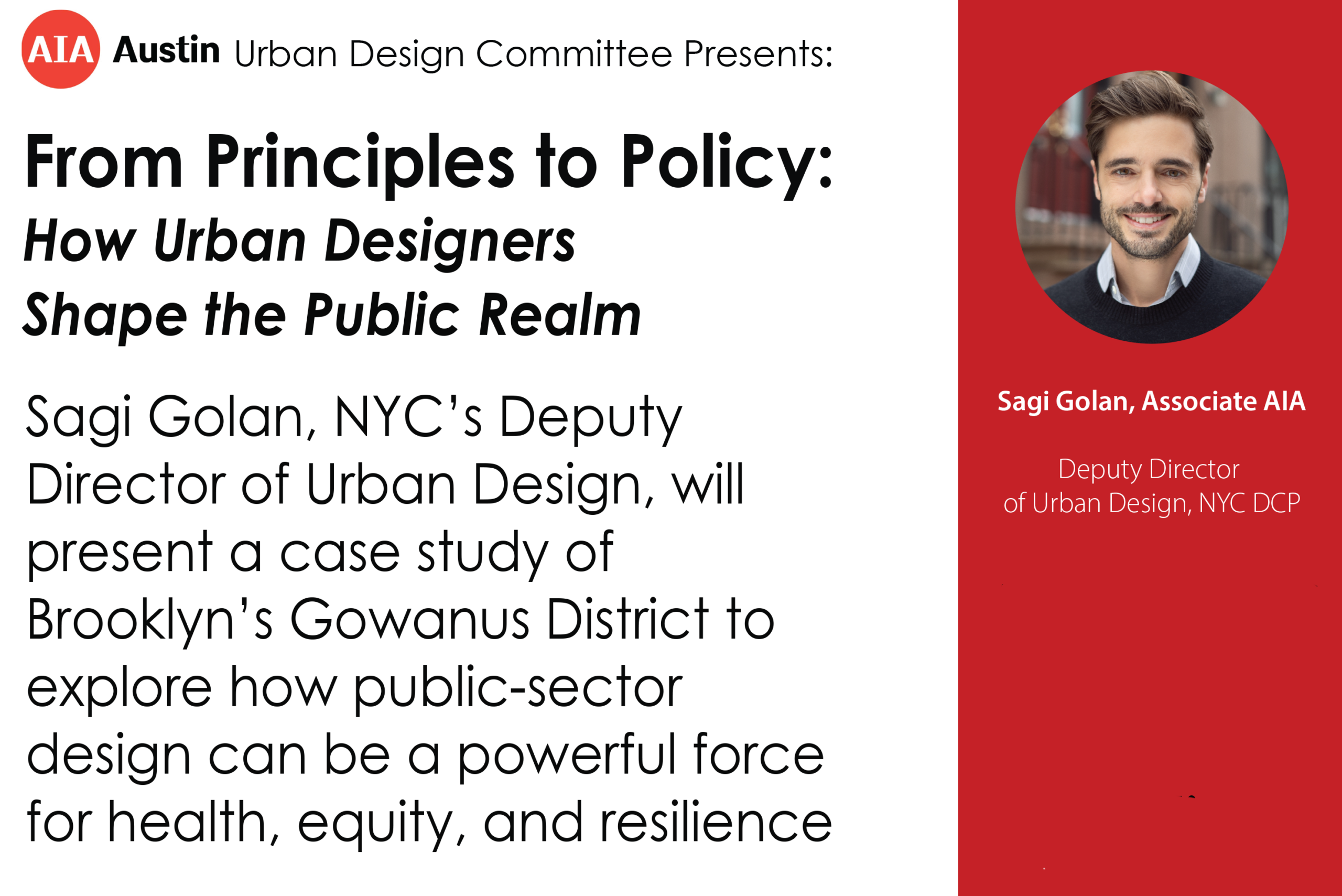 Principles to Policy event graphic